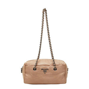 Prada Shoulder Bag Pink Leather